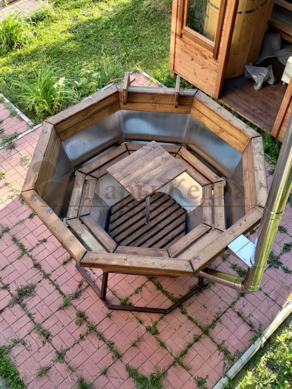 Банный чан из нержавеющей стали Ø-2350 на подставке